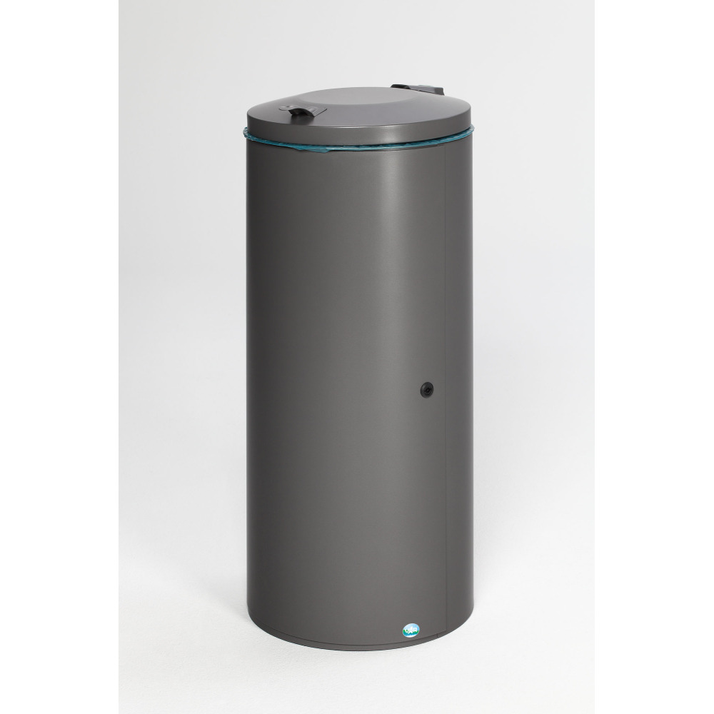 Abfallsammler 120 l mit Einflügeltür & Doppelbart-Schloss, eisenglimmer