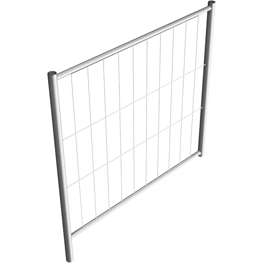 Torelement Bauzaun 'Profi Niedrig', Höhe 1,20 m, MW 300/100, Standrohre Ø 42,4 mm