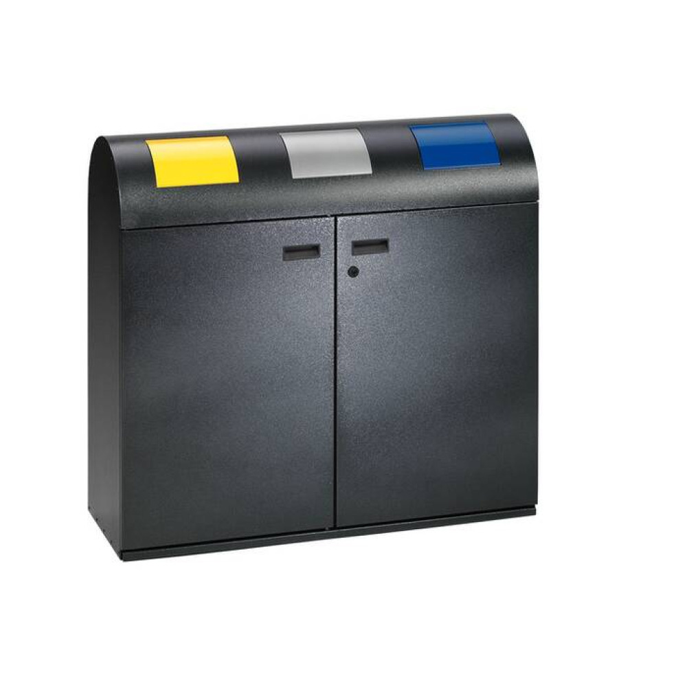 Recyclingstation 'Cubo Jaime' mit Doppelflügeltür
