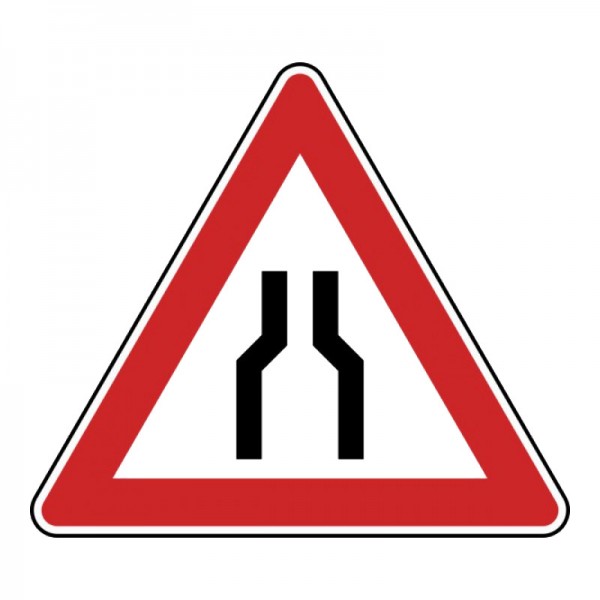 Verkehrszeichen - Beidseitig verengte Fahrbahn Nr. 120